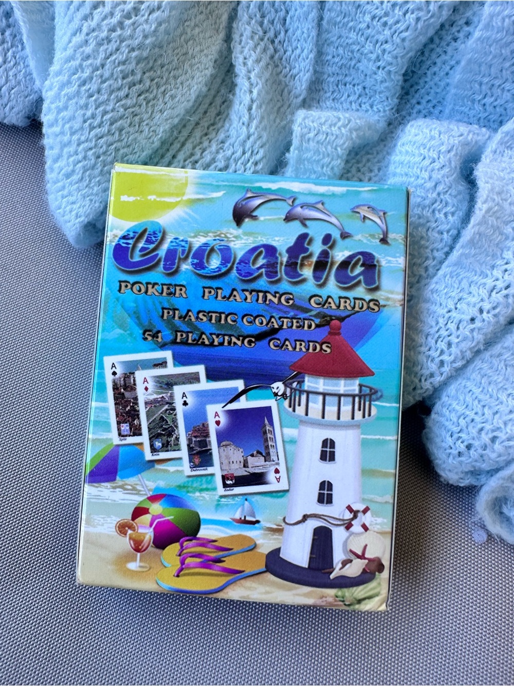Croatia Playing Cards - Blue & Turquoise Beach Theme Deck